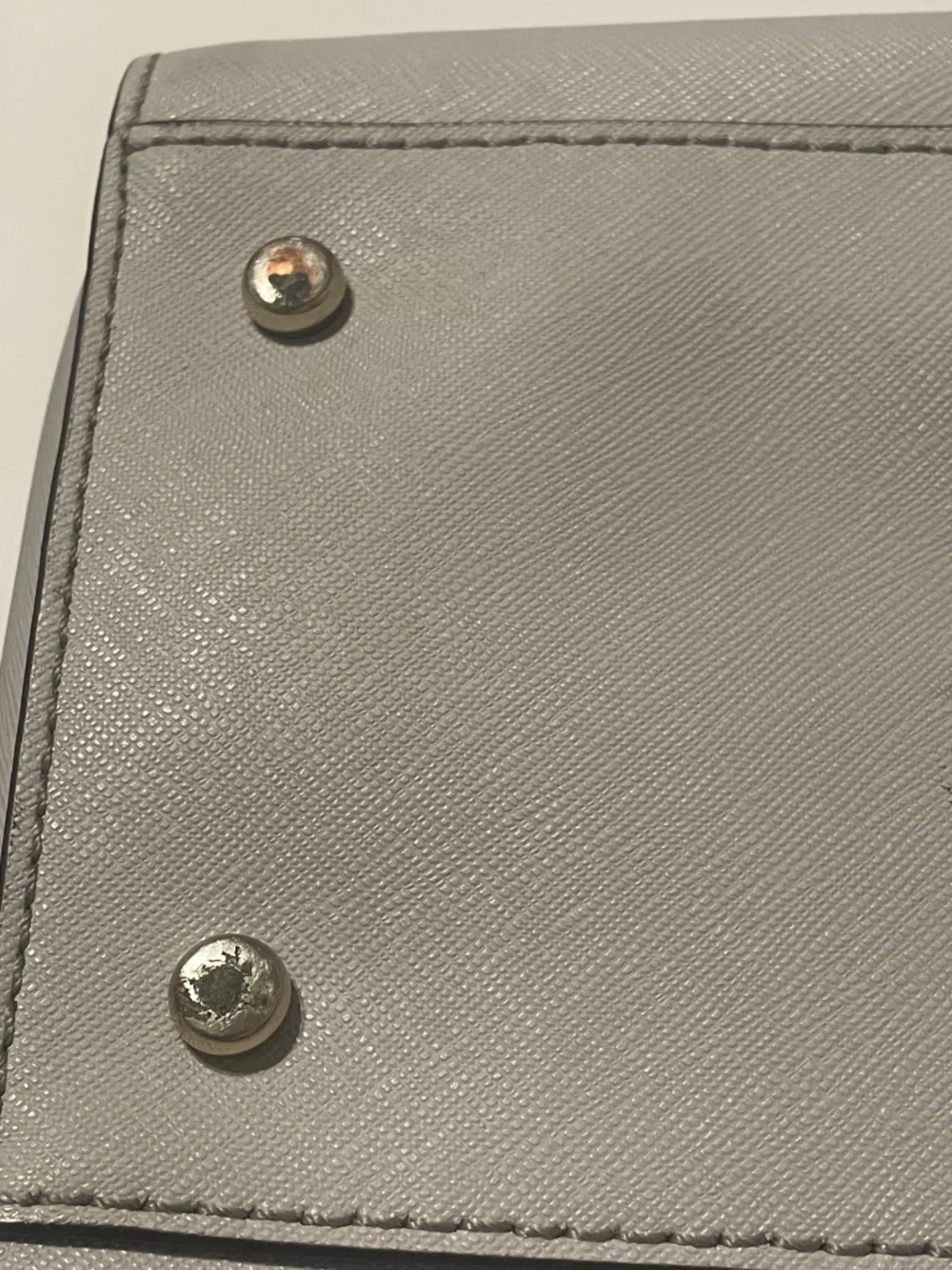 Kate Spade Light Gray/Blue Leather Cedar Street Jensen Tote